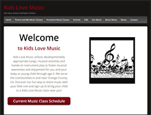 Tablet Screenshot of kidslovemusic.net